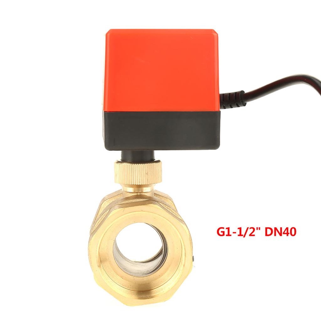 1 шт. DC 12V G1 1/2 DN40 2-ходовой латунный моторизованный шаровой кран-привод для кондиционера