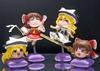 Деформированные Фигурки Хакурей Рейму и Кирисаме Мариса Набор из 2 штук TouhouProject В стиле Юккури