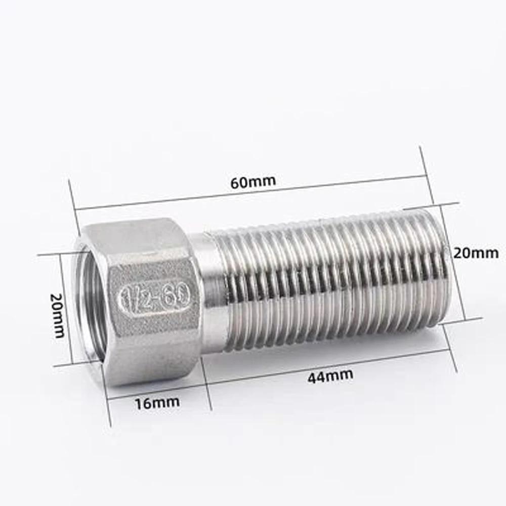 DN15 1/2" BSP Наружная резьба на внутреннюю шестигранная ниппель-переходник x Длина 32 40 50 100 мм Нержавеющая сталь 304 Трубный фитинг Соединитель Муфта Сантехника