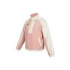 Женская куртка Neo X Smiley Collaboration Color Block Printed Retro Sports Stand Wool Jacket Pink H58043