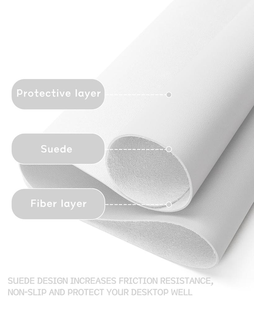 YSAGi Настольная мышь из кожи, большая мышь, толщина замши, масло, простая в использовании, декоративная накладка для стола, коврик, совместимый, коврик, подкладка, подложка, нескользящий, 2 мм,