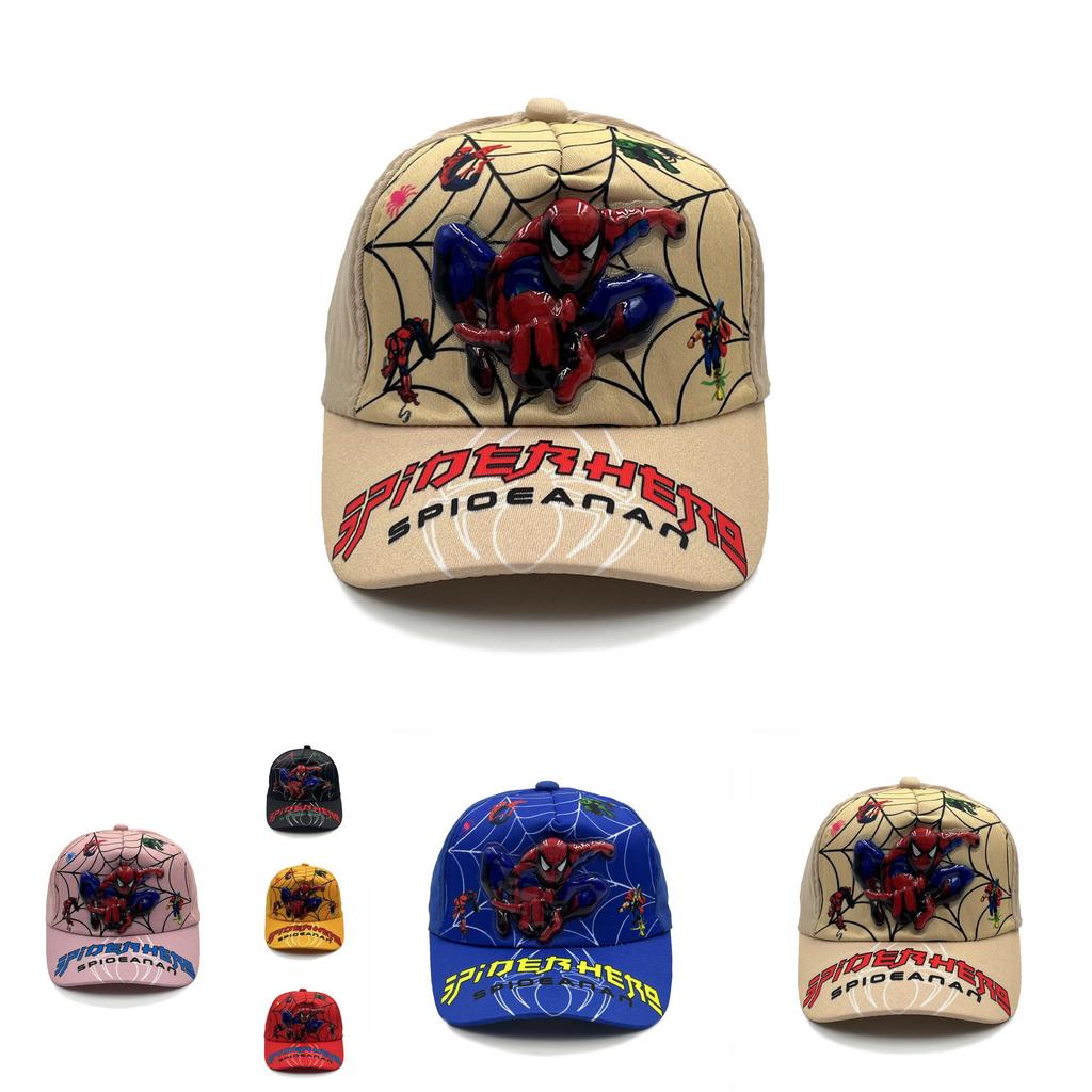 Childrens Cartoon Spider Man Pattern Baseball Cap With Short Brim For Summer Indoor Outdoor Kids