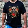 День Мертвых Скелет Катается на Динозавре Мальчик Унисекс Мексиканская вечеринка Футболка Унисекс Женская одежда Графические футболки Хлопковые базовые футболки
