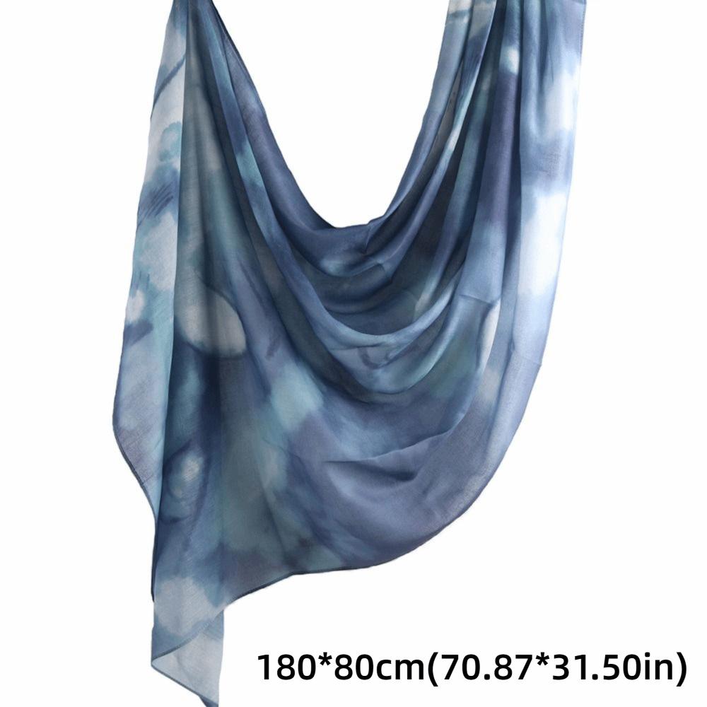 Soft Breathable Shawl Watercolor Series Long Wraps Fashion Indah Shawl Women