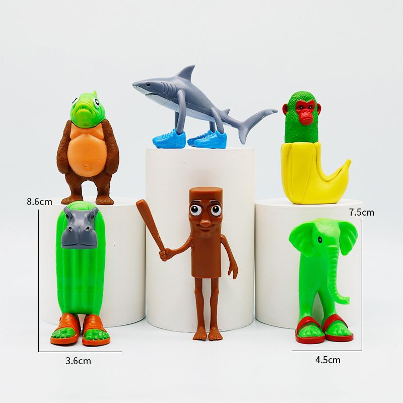 5/6/8/12 шт. TungtungtungSahur Деревянные палочки-куклы Ornaments Декор для рабочего стола Tralalero Tralala Украшения для подарка ребенку