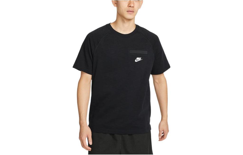Nike T Shirts Men's Black Crew Neck Moderate Straight Fit DQ2414-010
