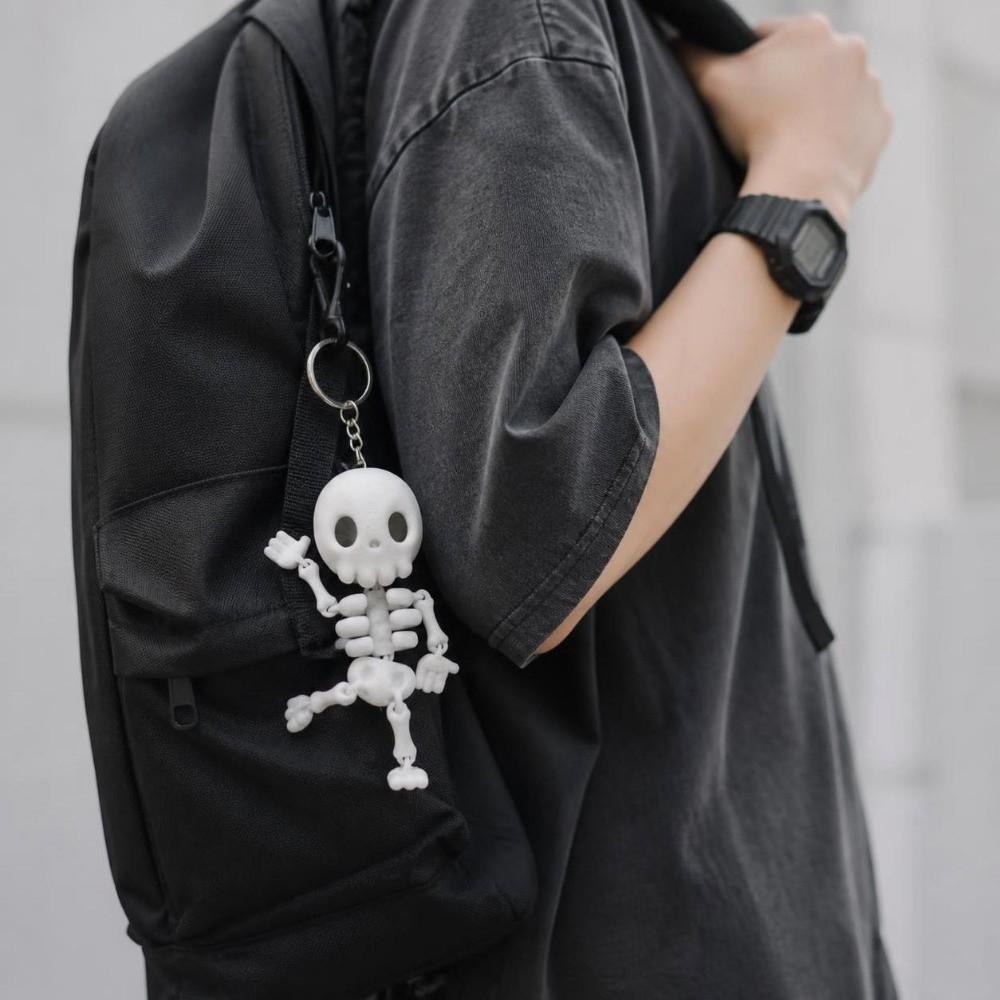 Decoration Skeleton Keychain 3D Printed Skull Bag Charm Home Decoration