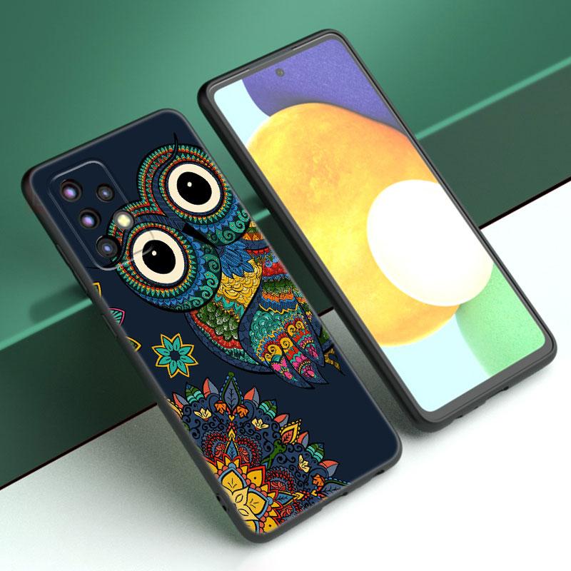 Прекрасный чехол для телефона с совой для Samsung A13 A22 A24 A32 A23 A25 A34 A35 A52S A53 A54 A55 A73 5G A12 A14 A15 A31 A33 A50 A51 A72