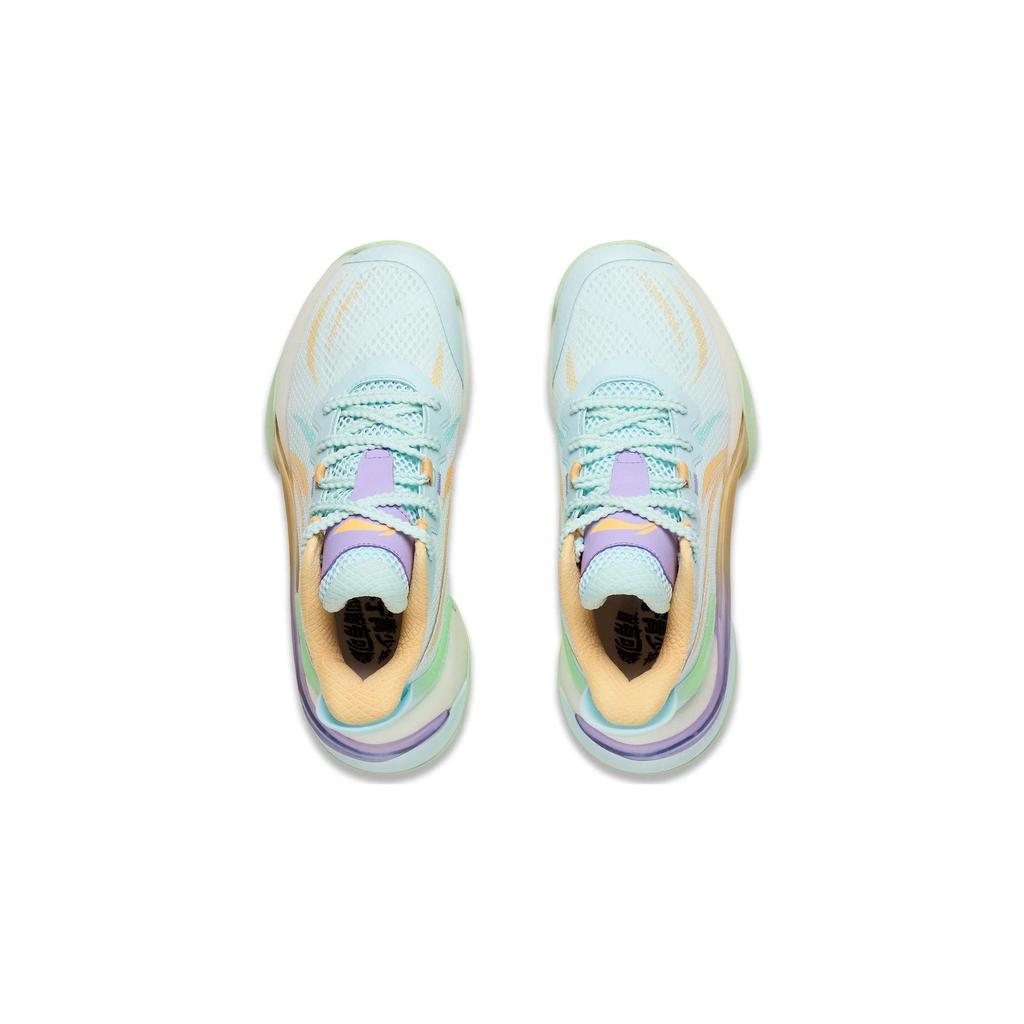 Li Ning Youth Childrens Aurora Comfortable Versatile Breathable Low-Top Basketball Shoes Kids Basketball Shoes Light-Blue YKBT052-3