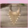 Ethnic Style Fashionable Multi Layer Tassel Design Women Metal Necklace Collar