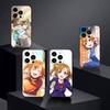 Love Live-Косака Хонока Чехол для телефона для iPhone 17 16 15 14 13 12 Max Plus Силиконовый Черный Чехол