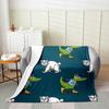 Cartoon crocodile flannel blanket crocodile print blanket air conditioner blanket sofa blanket all seasons