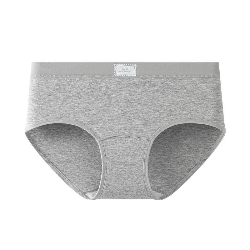 Women Mid Waist Pure Cotton Antibacterial Breathable Ladies Triangle Panties Underwear
