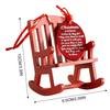 Christmas Memorial Chair Ornament Christmas Tree Decorations Mini Wooden Rocking Chair with Meaningful Tag Sign Decor
