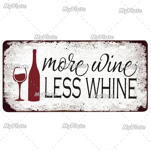 Vintage Wine & Coffee Metal Tin Sign - 15x30cm Plate, Man Cave Bar Wall Decor, Home Art Poster, 1pc
