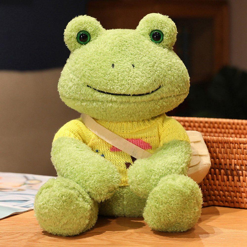 Soft Toy Cartoon Doll Stuffed Animals Sweater Frog Doll Frog Stuffed Toy Dressing Frog Plush Toy