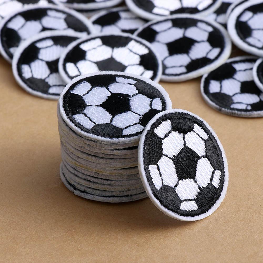 10pcs/lot Hot Clothes Garment Supplier Iron On Stickers Football Patches Embrioidered Appliques