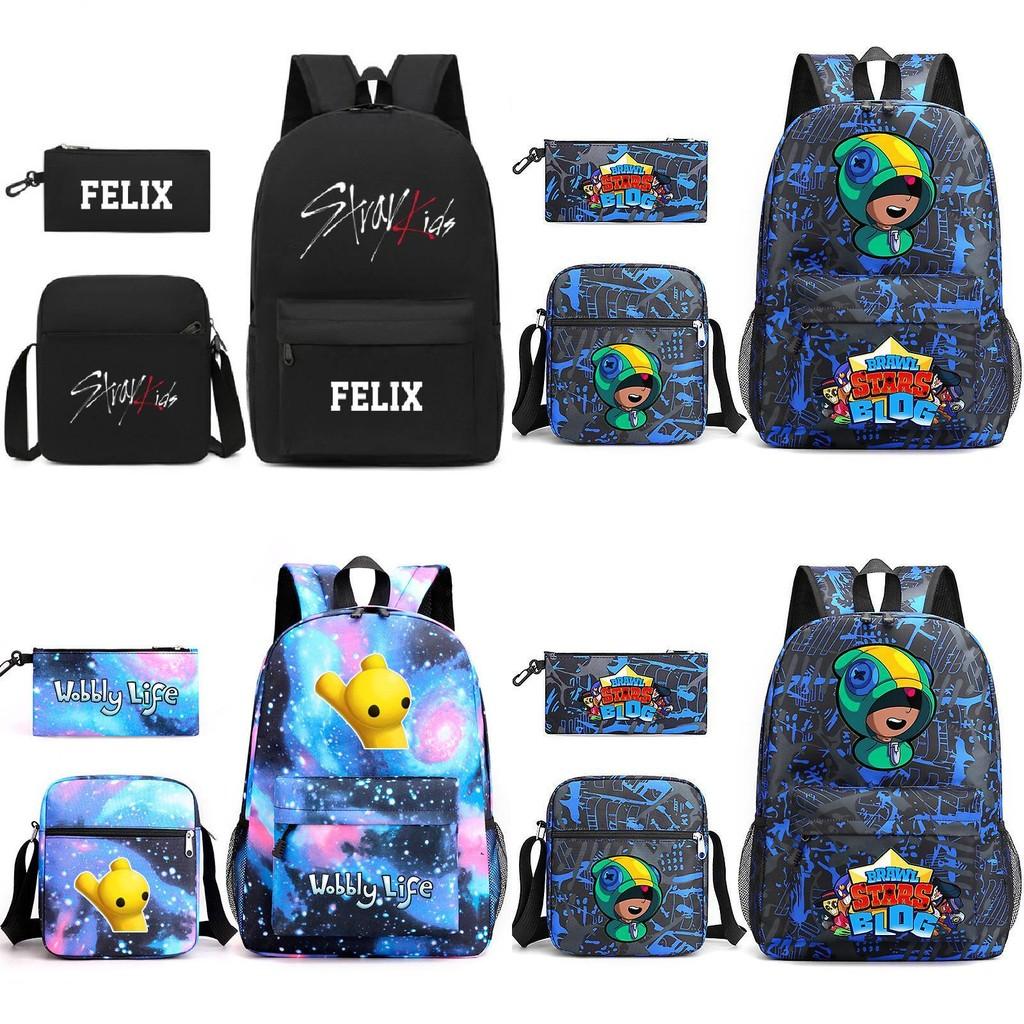 Стильный набор из трех сумок Mr Beast Lightning Cat, идеально подходящий для детей на школьных мероприятиях