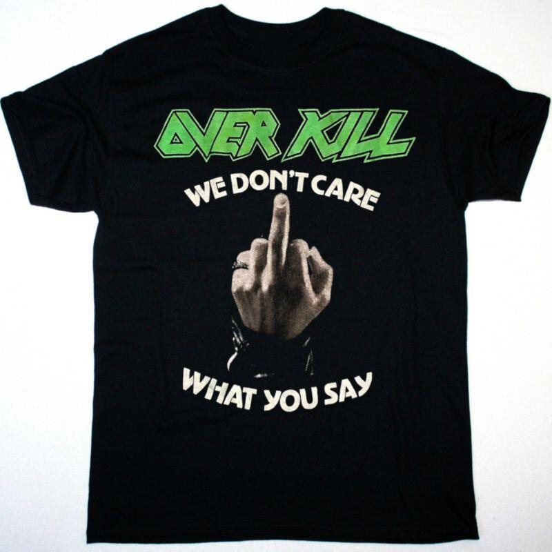 OVERKILL WE DON'T CARE Cotton Black All Size Unisex Black Shirt Unisex T-Shirt