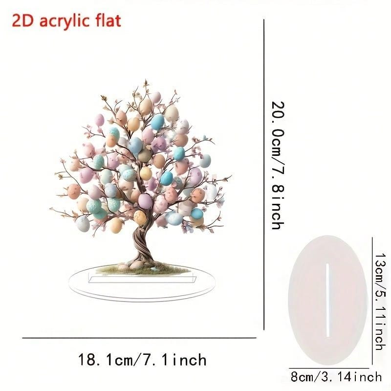 1 Дерево с птичьими яйцами в богемном стиле, настольный декор, декор для спальни, акриловый материал, подходит для Пасхи и ежедневного домашнего декора
