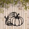 1pc Vintage Pumpkin Metal Wall Art Iron Sculpture Stem Swirl Design Front Porch Living Room Kitchen Office Decor Modern Indoor Wall Hanging