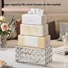 European Style Paper Towel Case Automatic Lift Paper Container Light Luxury Napkin Box  Living Room