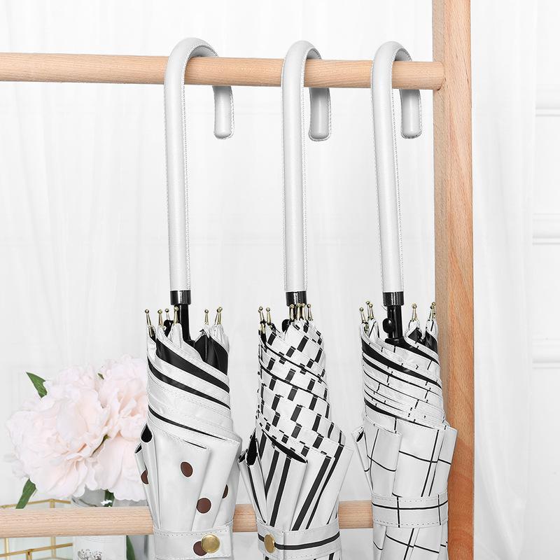 Японский маленький свежий 8-спицевый виниловый зонт-прямой трость, зонт с длинной ручкой, простой ретро-реклама