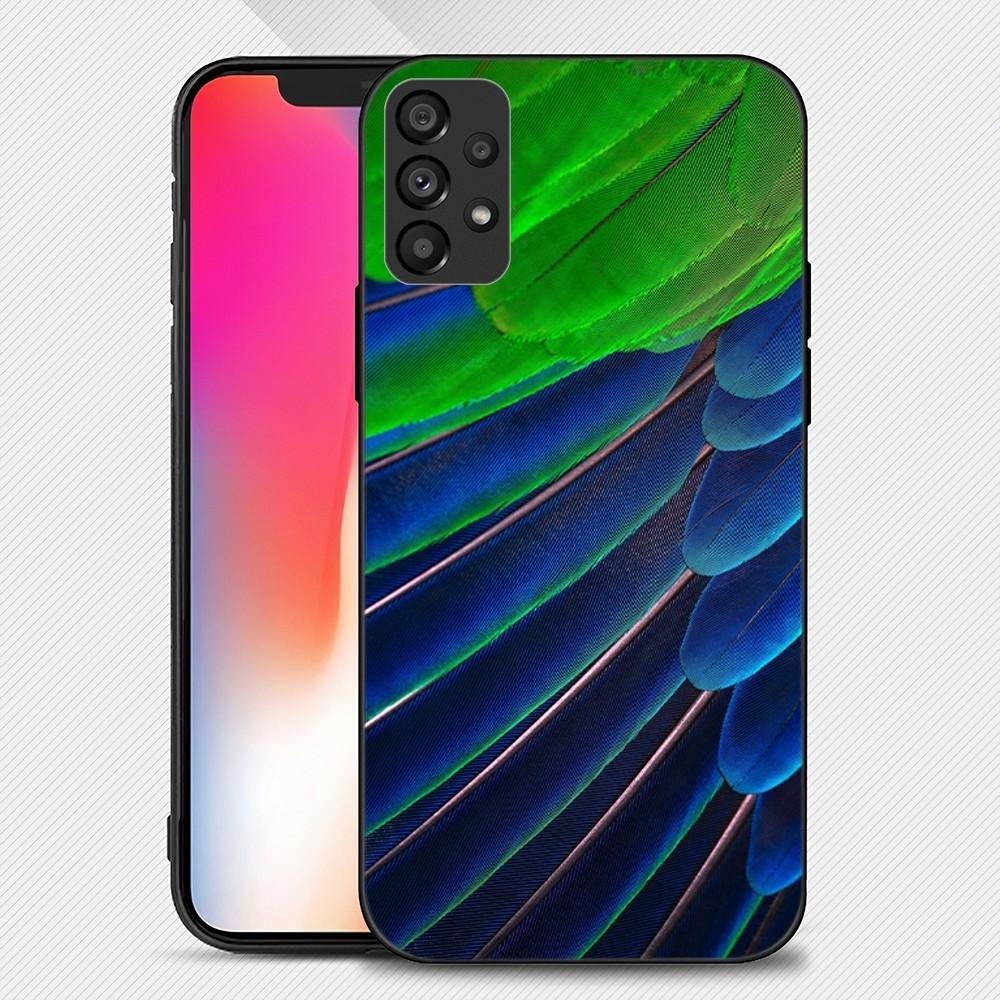 Multicolored Feathers Phone Case For Samsung Galaxy S22 S23 Ultra S21 S20 FE Plus Note 20 Soft Cover