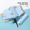 Cartoon Auto Open Close 3 Fold Umbrella UV Sun Protection Compact Unisex Travel Sun Rain Dual Use