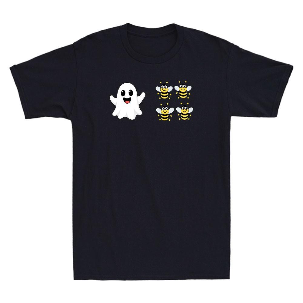 Boo Bees Shirt, Ghost With 4 Bees Funny Halloween Meme Humor Gift Men's T-Shirt