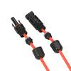 1 Pair 20 Feet Black + 20 Feet Red 10AWG Solar Panel Extension Cable Wire with Female and Male