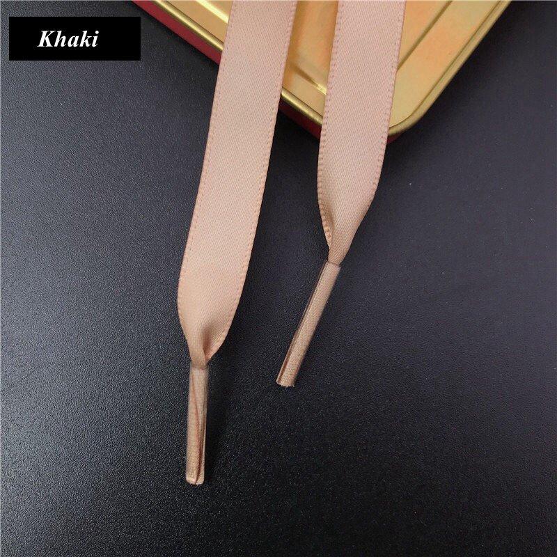 Silk Shoe Laces Satin Ribbon Flat Shoelaces Women Sneakers Shoelace Boots Laces for Shoes Length 80CM 100CM 120CM 150CM