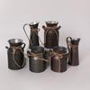 Balcony Flower Pot Vintage Iron Flower Pot Iron Sheet Metal Flower Vase Portable Garden Bucket