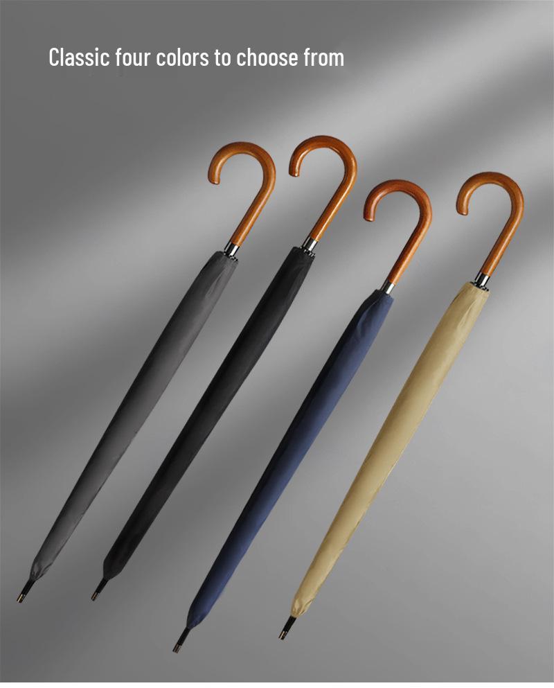 PARACHASE Ретро Мужской Большой Минималистичный Зонт - Модный Автоматический Зонт с Длинной Ручкой для Двух Человек