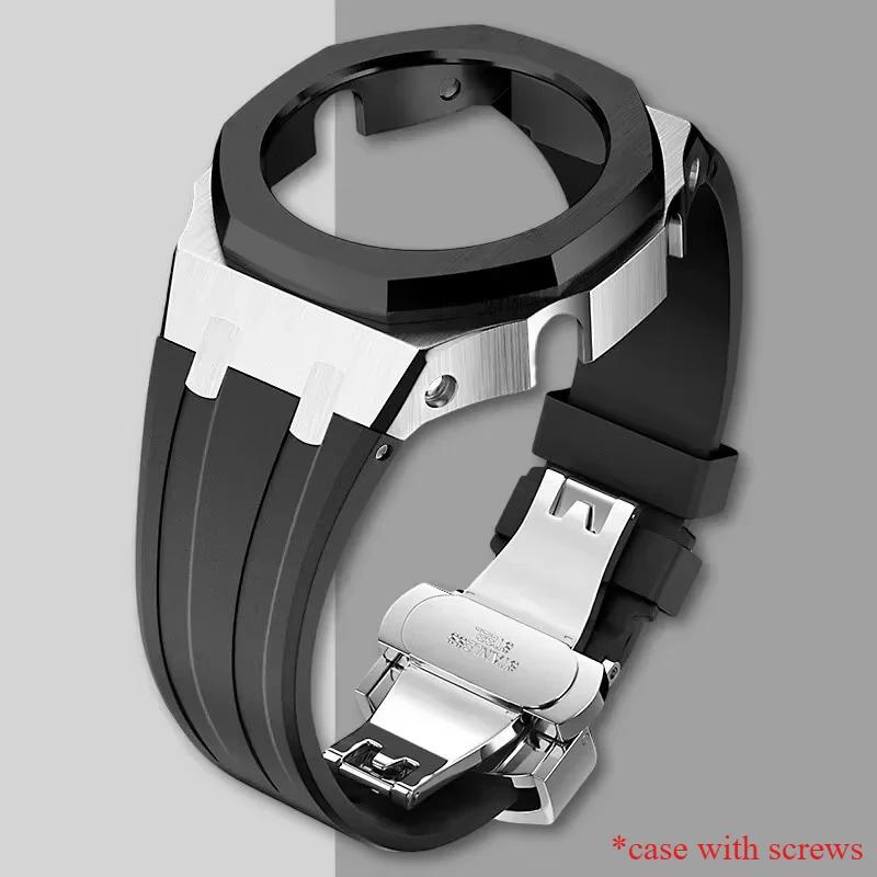 Металлический корпус 4-го поколения Безель Рамка GA2100 GAB2100 Casioak Мод Кит Модификация Рамка Для GA2110 Металлический Резиновый Ремешок Аксессуар Оптом