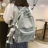 Winter New Korean Style Solid Color Nylon Backpack Simple Casual Unisex Backpack