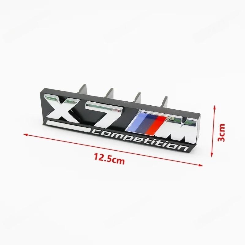 drswk4 3D ABS Car Front Grille Badge Emblem For BMW M XM2 XM3 XM4 X5M XM6 M7 F48 G01 E84 E83 F39 F10 F30 G11 Auto Exterior Accessories