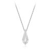 Tirr Lirr Glimmer Dew White Silver Necklace TNESVW08039M