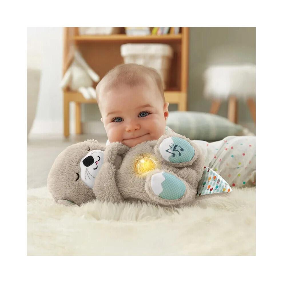 Breathing Otter Plush Toy with Light and Sound, Musical Sleep and Play Companion for Newborns, Baby Gift