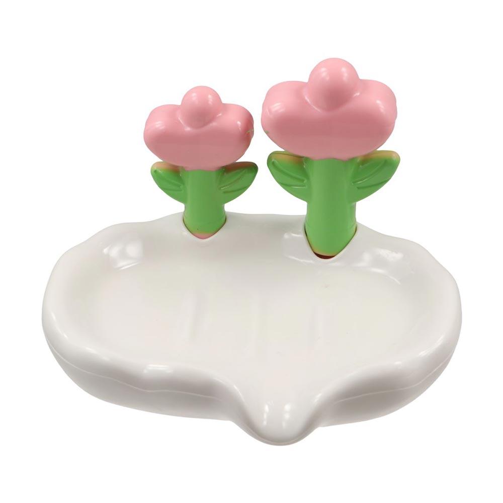 Cute Drain Soap Tray Plastic Soap Box Self Draining Soap Holder Bathroom