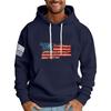 Men's Loose Flag Printed Hooded Sweatshirt Men's Casual Fashion Sports Sweatshirt