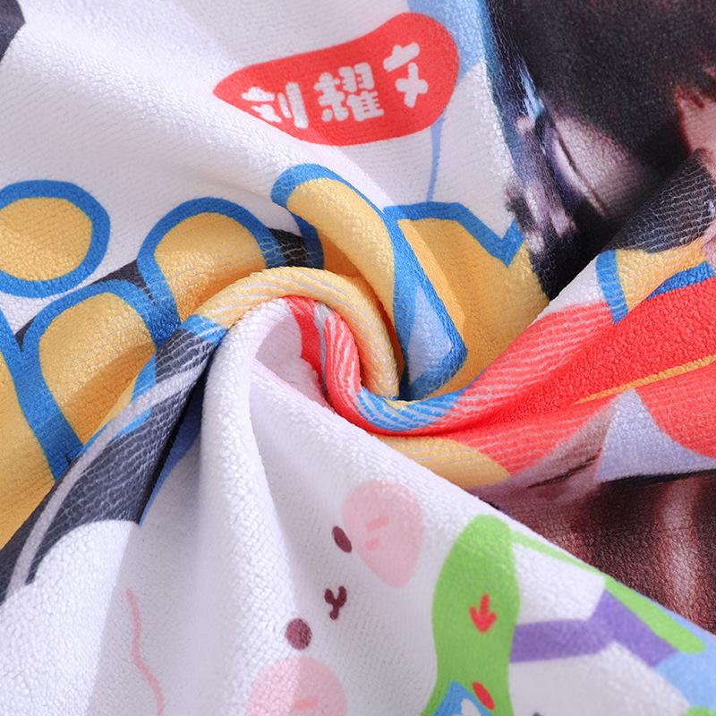Customized 3D Printed Recycled Polyester Microfiber Beach Towel Geometric Pattern Quick-Dry Strongly Absorbent All-Season Sports