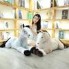 90/120CM  Cute Lying Horse Plush Toys Stuffed Cartoon Animal Horse Children Kids Girls Shooting Props Birthday Gifts