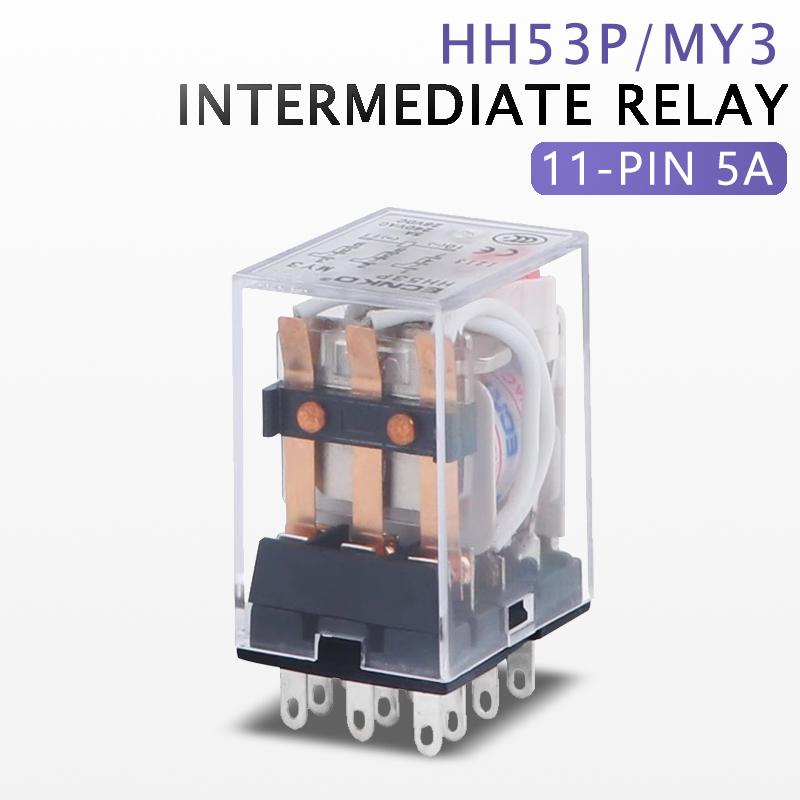 1 шт. HH52P HH53P HH54P HH62P HH63P HH64P DC12V DC24V Электромагнитное промежуточное реле 8 11 14-контактный управляющий переключатель Светодиодный индикатор Реле 5