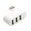 Портативный USB 2.0 концентратор, 3 порта, поворотный на 90/180 градусов, беспроводной USB-расширитель, Plug and Play, высокоскоростной адаптер для передачи данных, многофункциональный USB-разветвитель