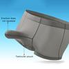 Men Ice Silk Underwear Mid-rise High Elasticity Slim Fit Shorts Briefs Solid Color Elephant Nose Design Stretchy Panties