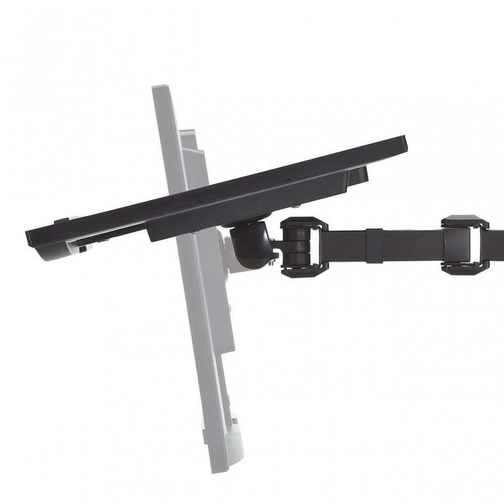 Кронштейн монитора Sanwa Direct, совместимый с двумя мониторами, 2 экрана, 3 шарнира, фиксированный зажим 100-LA030