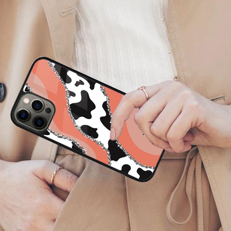 Магнитный чехол для телефона с принтом «Пэчворк Гепард Корова» для APPLE iPhone 17 Air 16 14 13 12 Pro Max 15 Plus Беспроводная крышка MagSafe