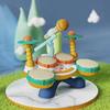 Wear Resistant Jazz Drum Set Toys Light Up Musical Montessori Toys Kids Drum Set  For Boys Girls