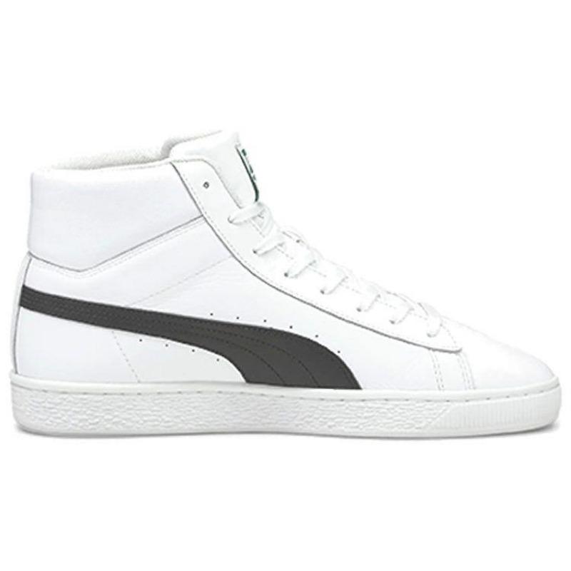PUMA Basket Mid Xxi Men Trendy Mid Top Skate Shoes Black White 380756-03